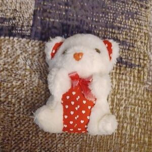 $4 Add-on White & Red Plush Valentine Bear